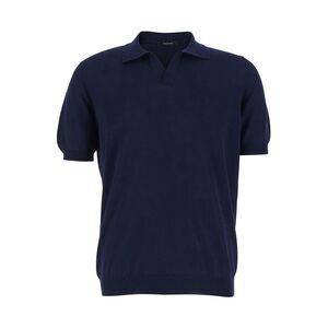 Tagliatore Men Blue T-Shirt "Cotton" With Round Neck And Short Sleeves For Men